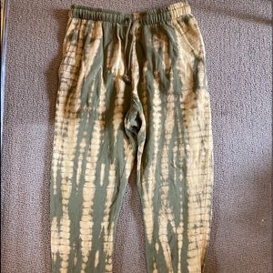 Wild Fable green/bleached tie dye joggers